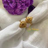 Premium AD Stone Toe Rings -Tilak -Yellow-G7588